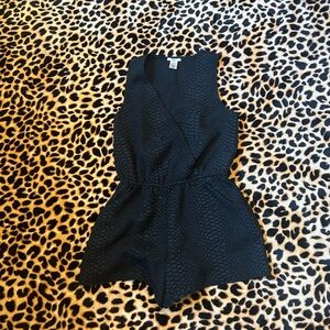 Black short romper